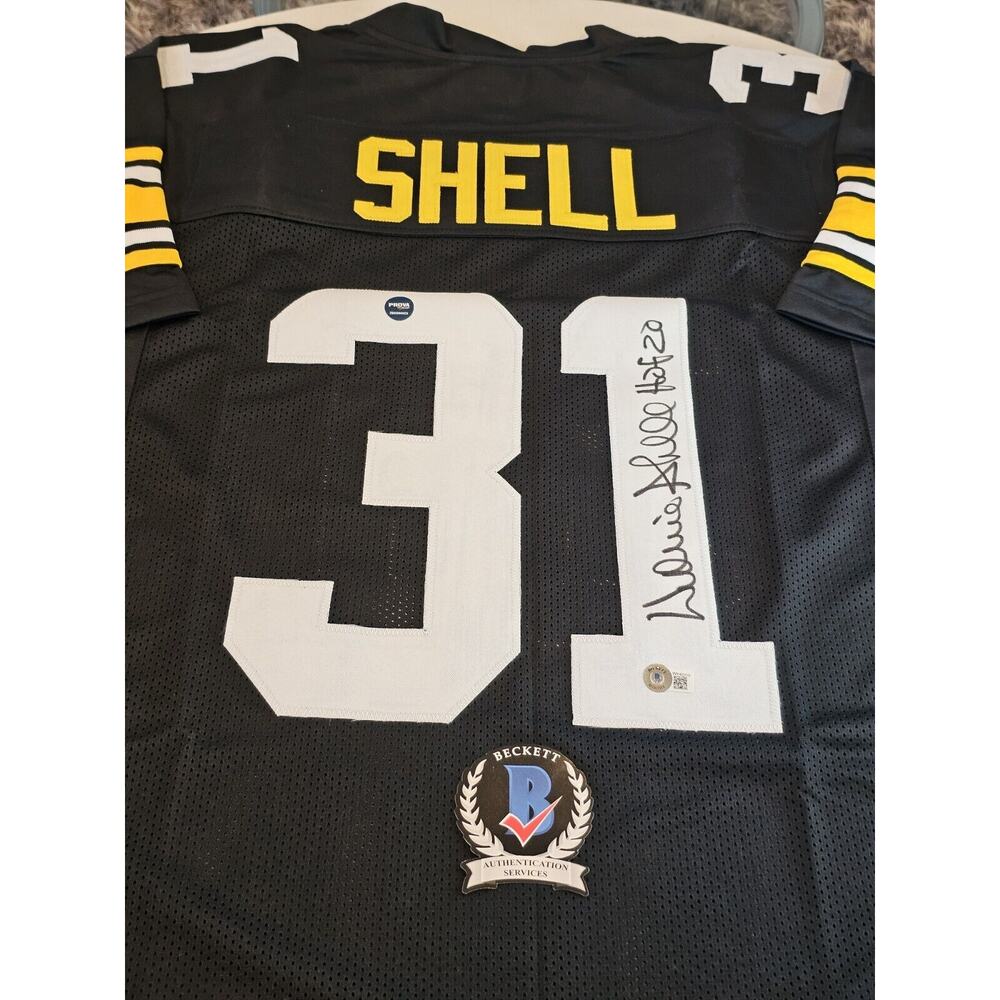 Donnie Shell Autographed/Signed Jersey Beckett COA Black Custom Jersey